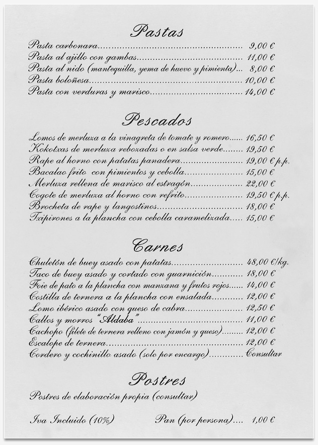 RESTAURANTE TERRAZA ALDABA - DONOSTIA SAN SEBASTIAN